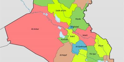 Kuwait mapa na may mga bloke