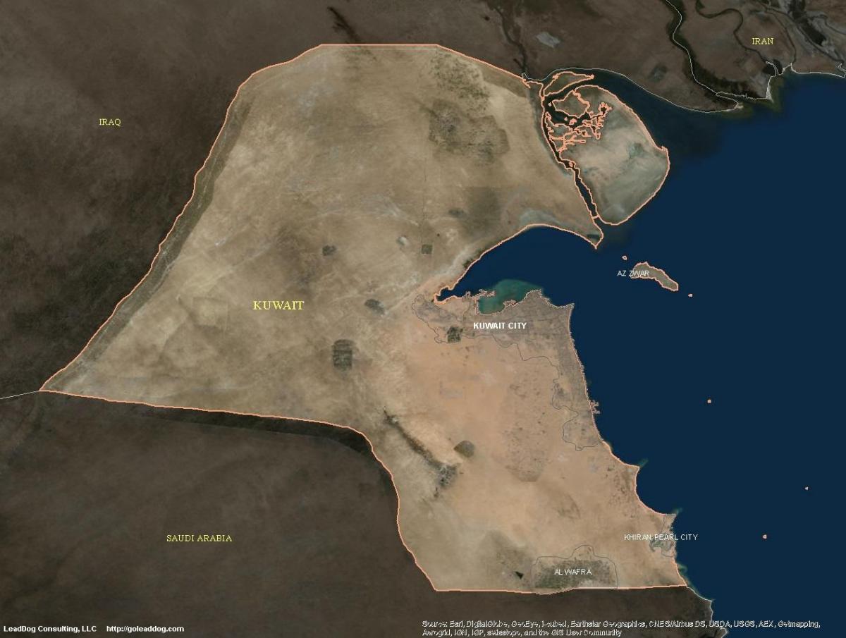 mapa ng kuwait satellite