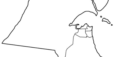 Mapa ng kuwait blangko 