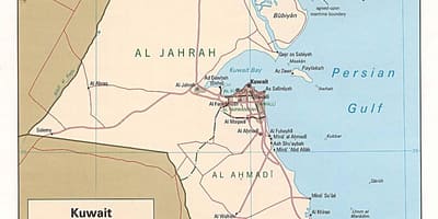 Mapa ng kuwait ilog