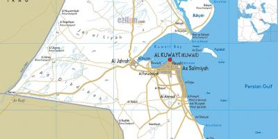 Kuwait city mapa ng kalsada