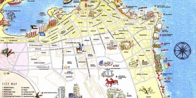 Mapa ng kuwait turista